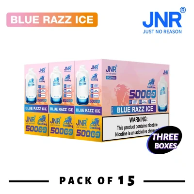 3 Box (15 pcs) Blue Razz Ice | JNR Lion King 50K Puffs Disposable Vape